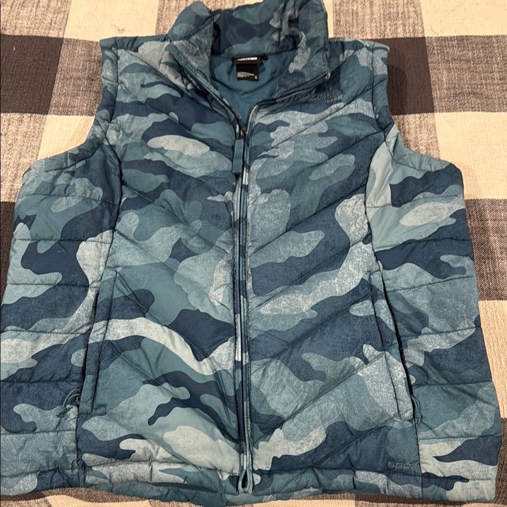 The North Face Blue Camouflage Vest